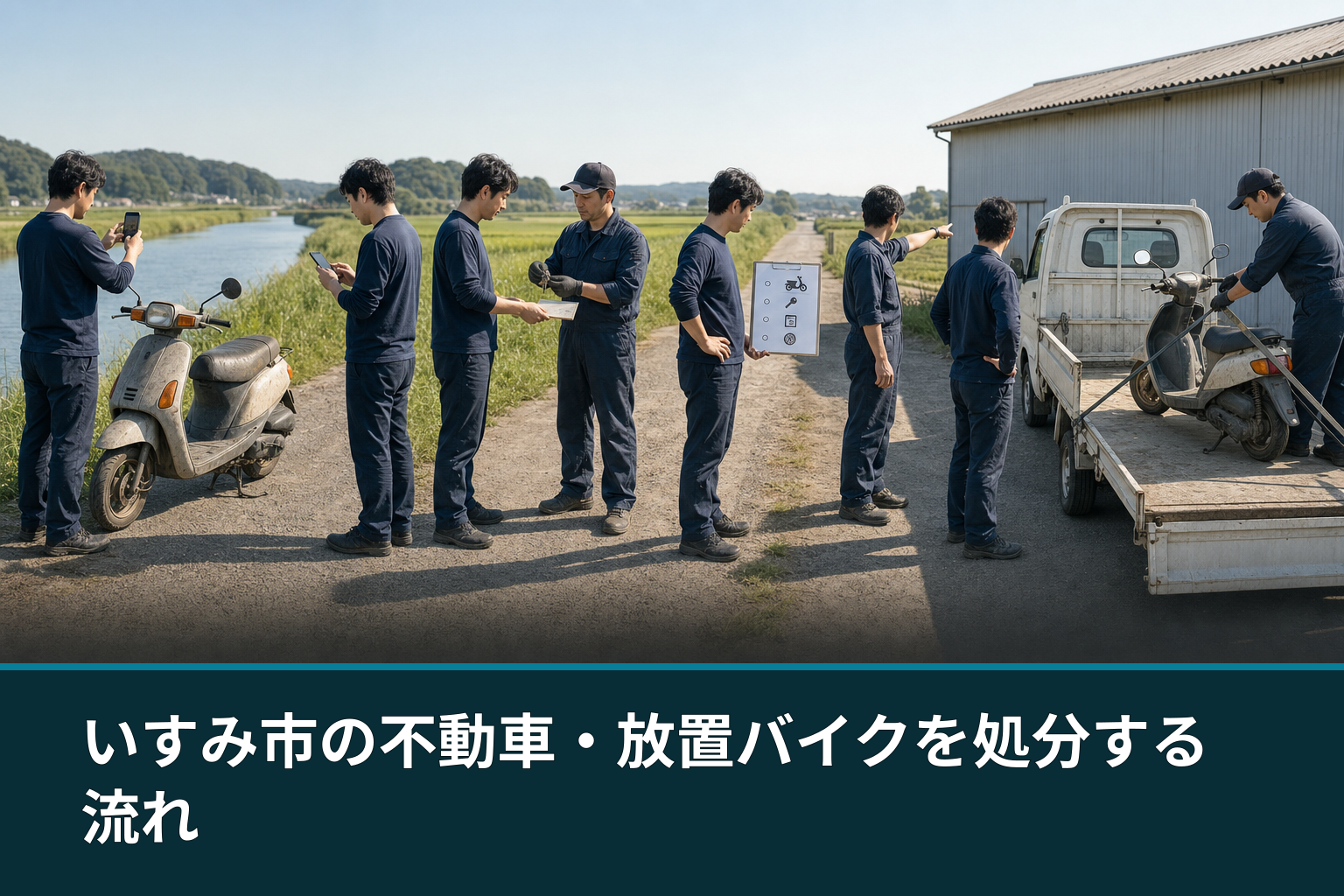 いすみ市の不動車・放置バイクを処分する流れ