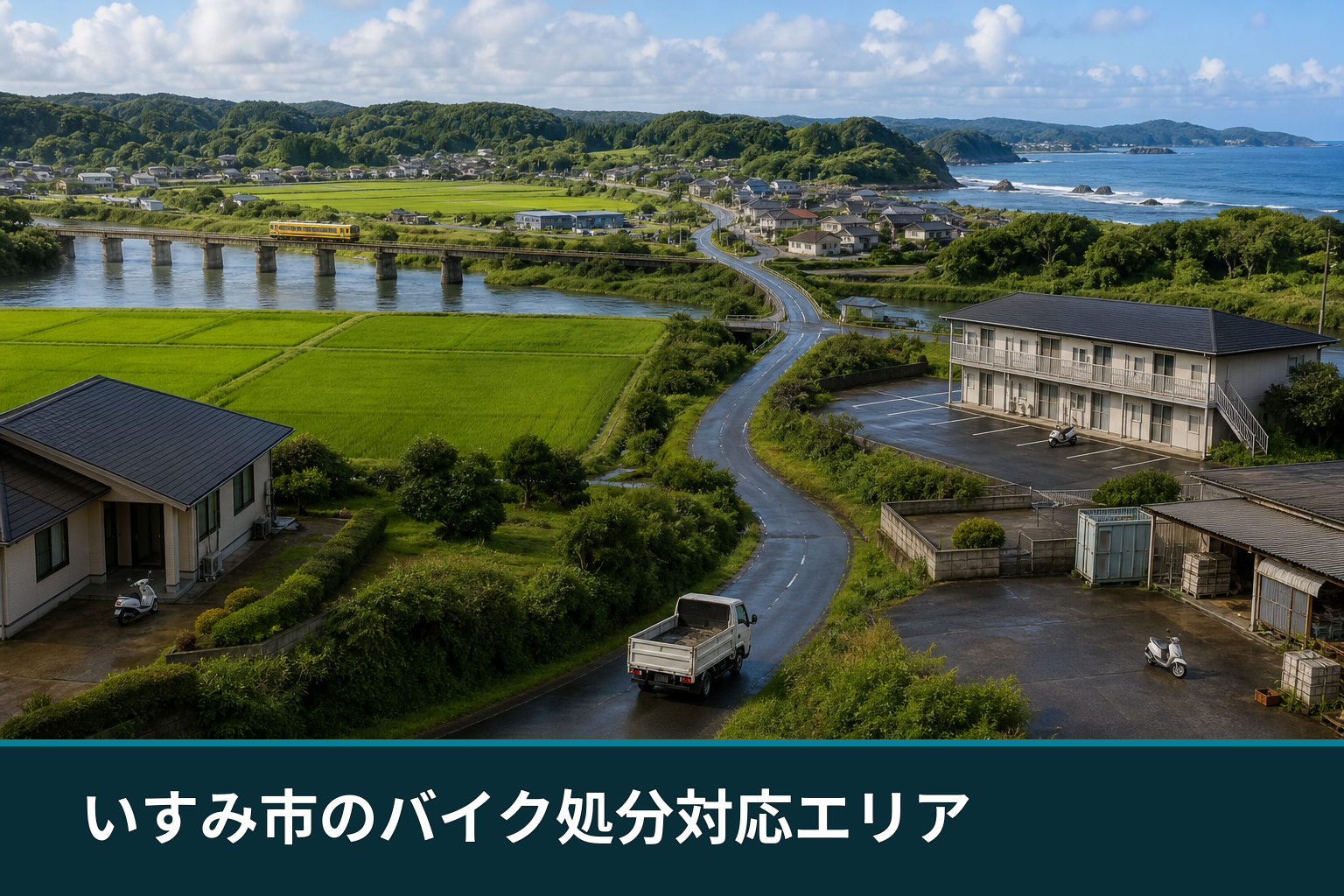 いすみ市のバイク処分対応エリア