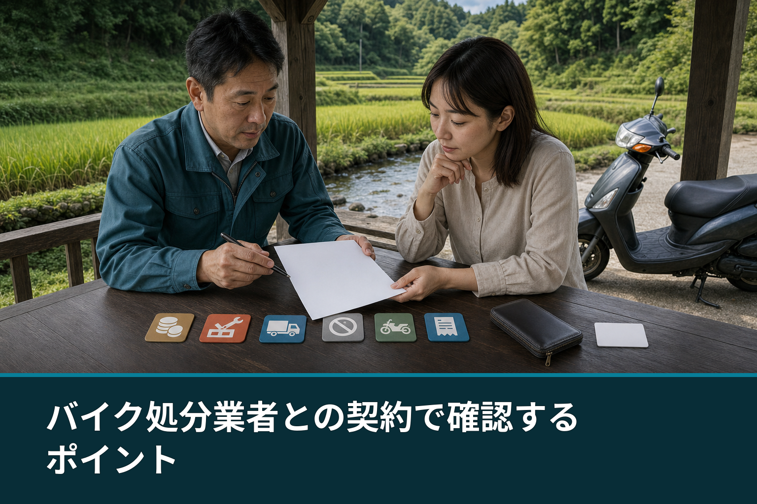バイク処分業者との契約で確認するポイント