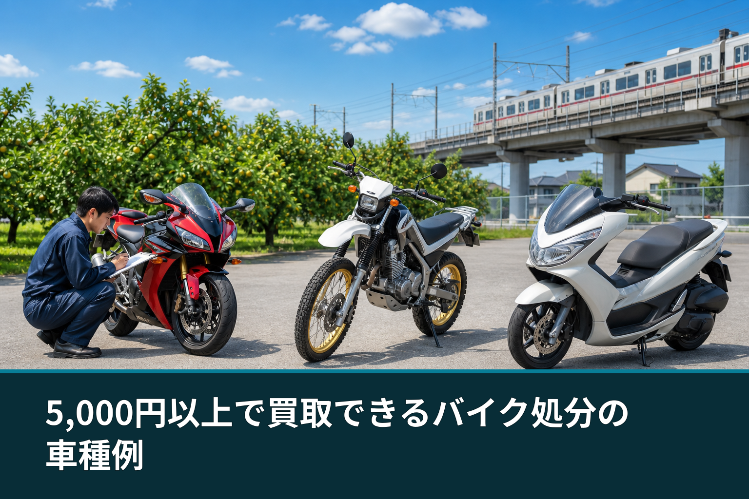 5,000円以上で買取できるバイク処分の車種例