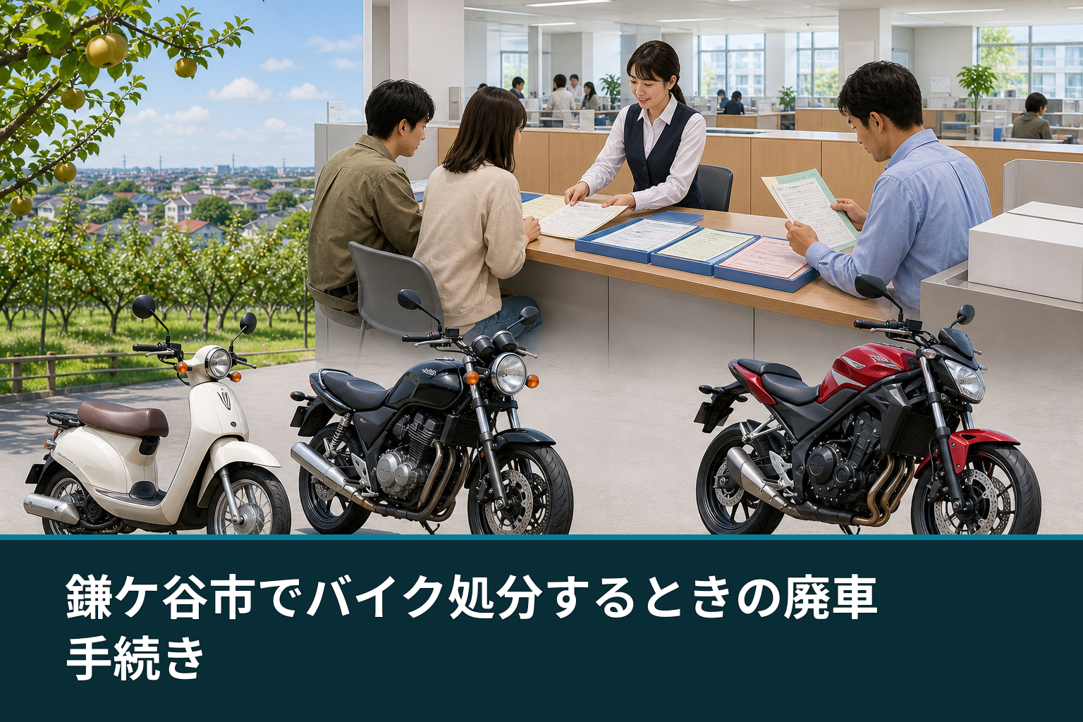 鎌ケ谷市でバイク処分するときの廃車手続き