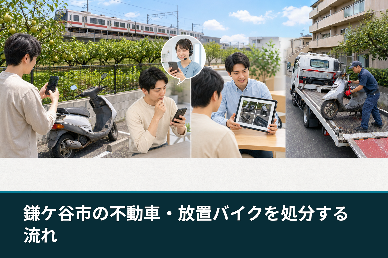 鎌ケ谷市の不動車・放置バイクを処分する流れ