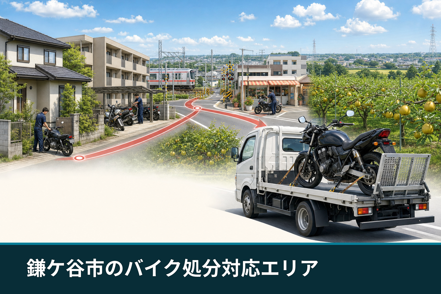 鎌ケ谷市のバイク処分対応エリア