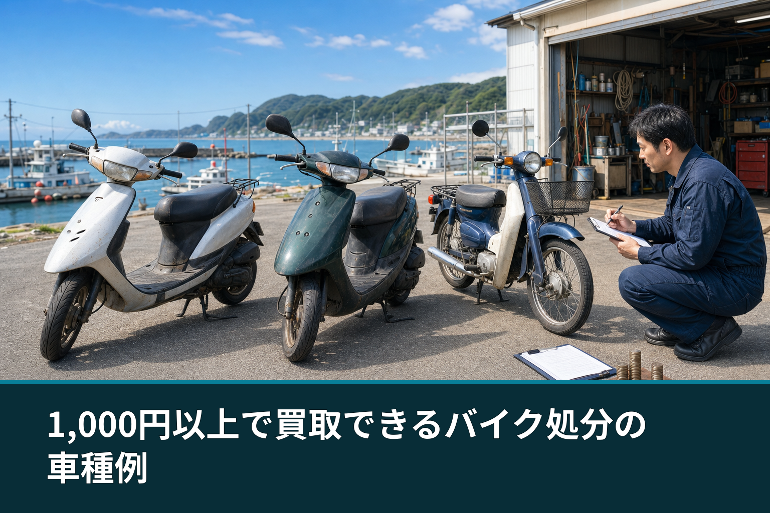 1,000円以上で買取できるバイク処分の車種例