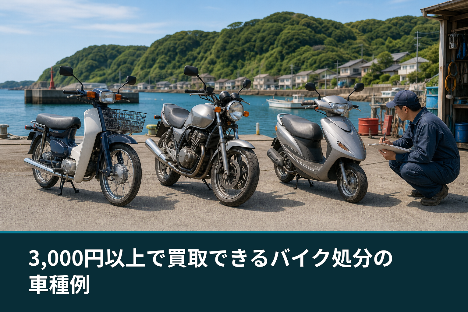 3,000円以上で買取できるバイク処分の車種例