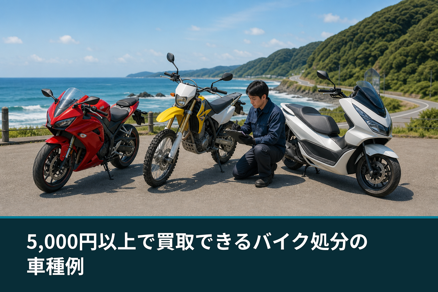 5,000円以上で買取できるバイク処分の車種例