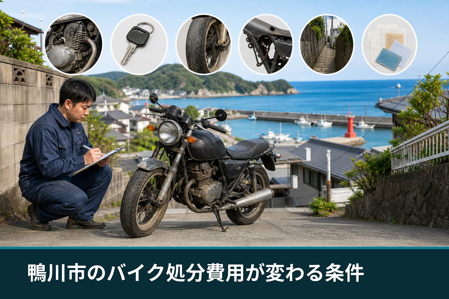 鴨川市のバイク処分費用が変わる条件