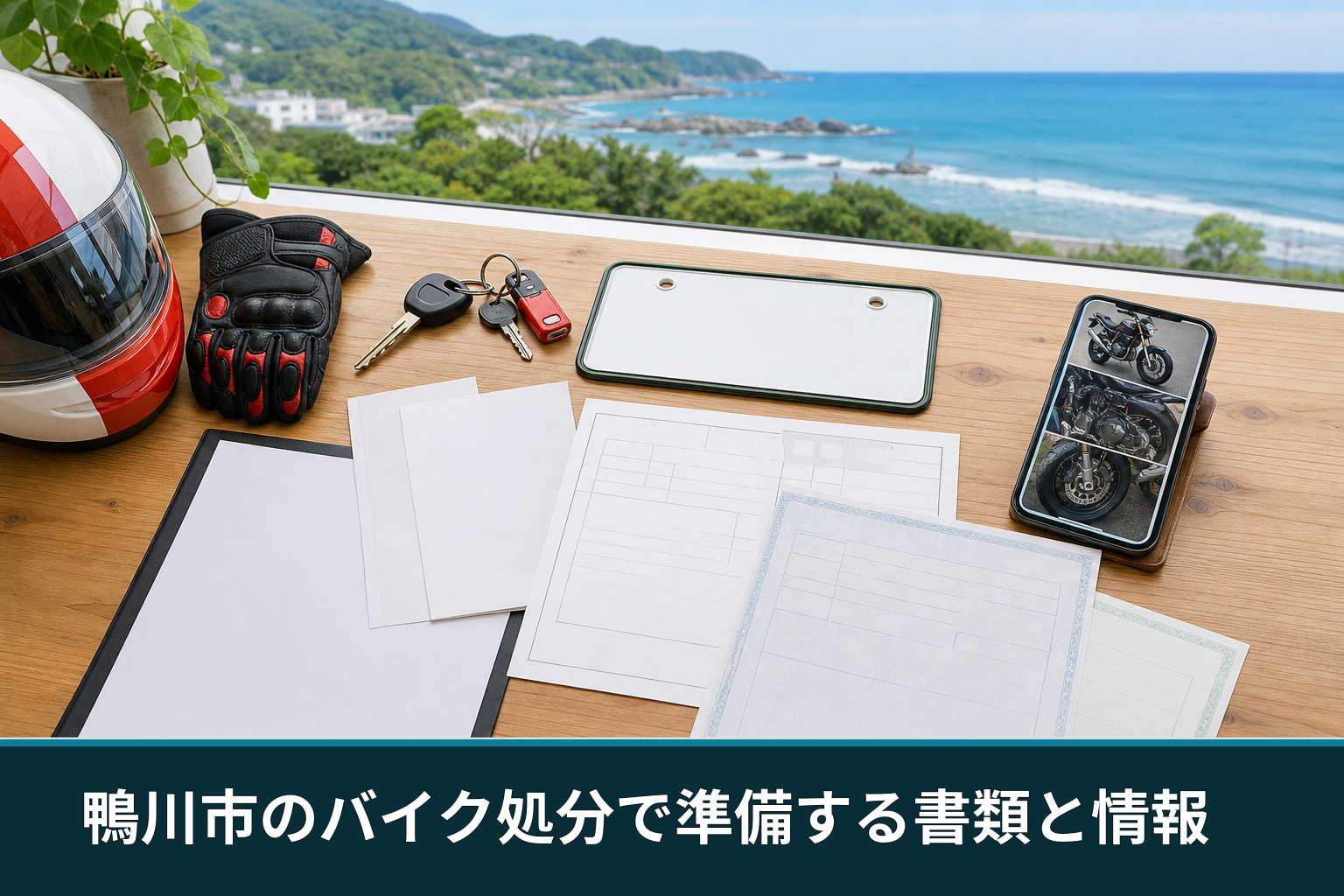 鴨川市のバイク処分で準備する書類と情報