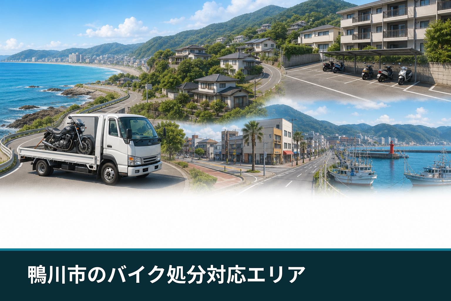 鴨川市のバイク処分対応エリア
