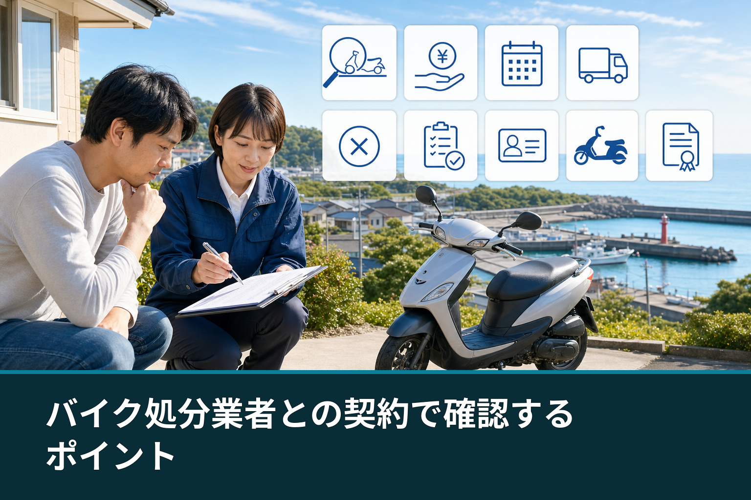 バイク処分業者との契約で確認するポイント