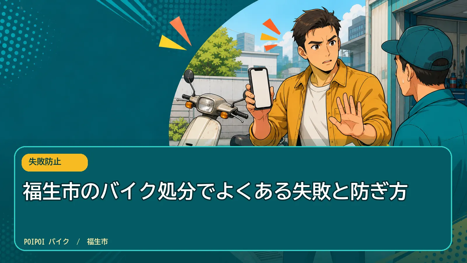 福生市のバイク処分でよくある失敗と防ぎ方