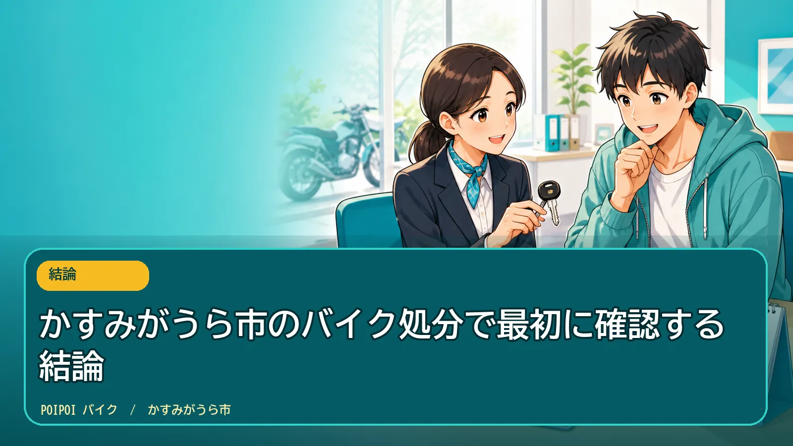 かすみがうら市のバイク処分で最初に確認する結論