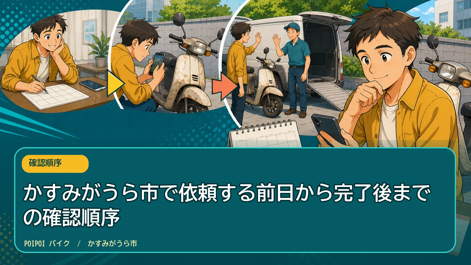 かすみがうら市で依頼する前日から完了後までの確認順序