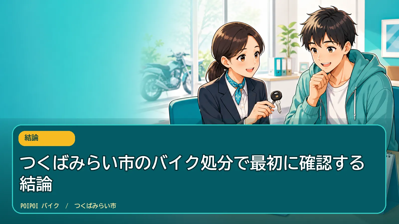 つくばみらい市のバイク処分で最初に確認する結論