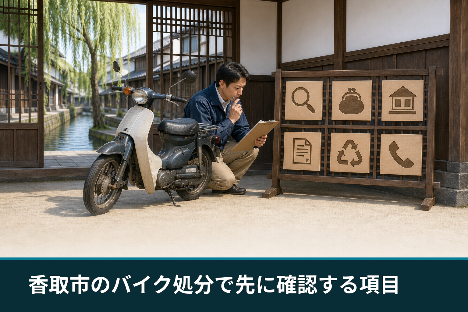 香取市のバイク処分で先に確認する項目