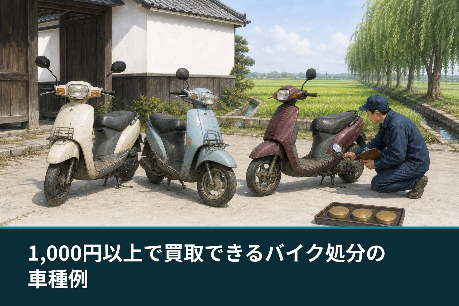 1,000円以上で買取できるバイク処分の車種例