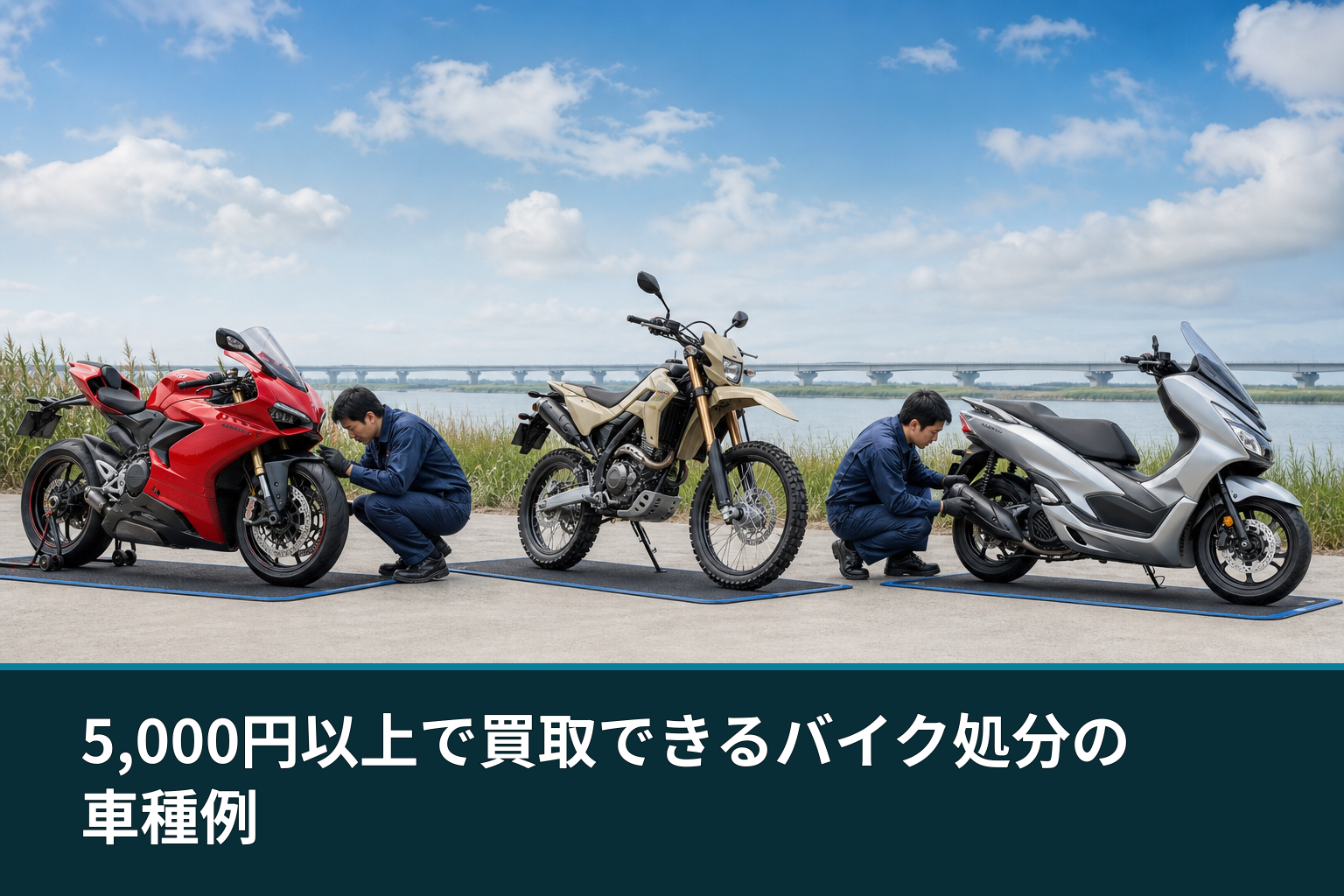 5,000円以上で買取できるバイク処分の車種例