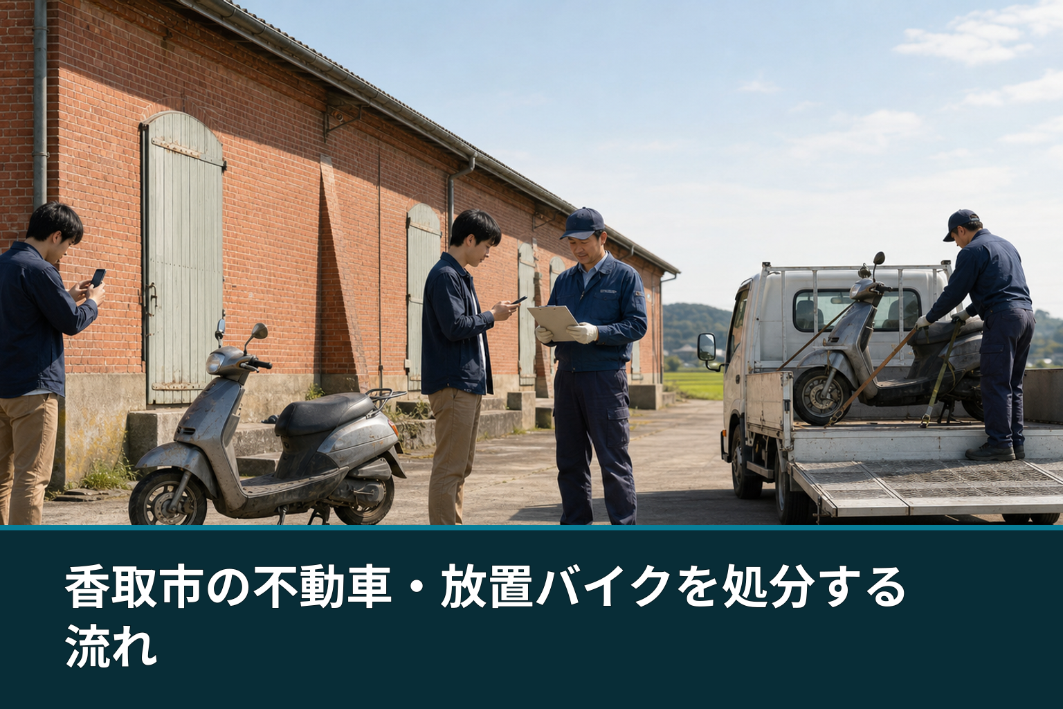 香取市の不動車・放置バイクを処分する流れ