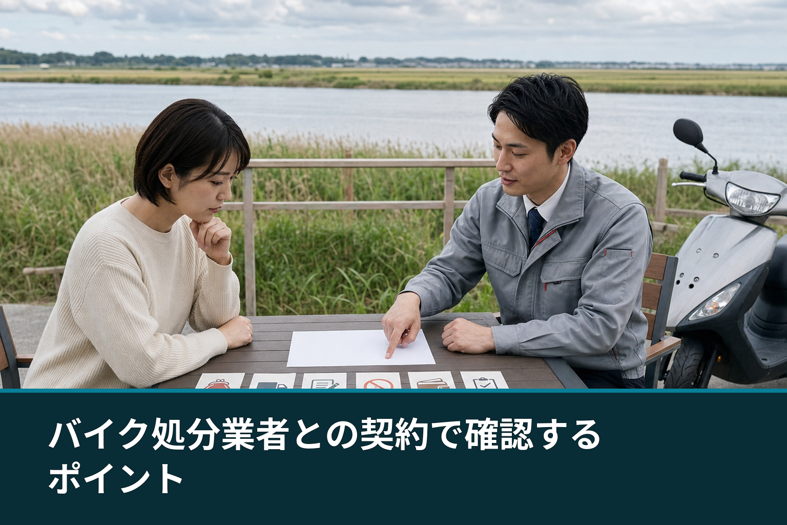 バイク処分業者との契約で確認するポイント