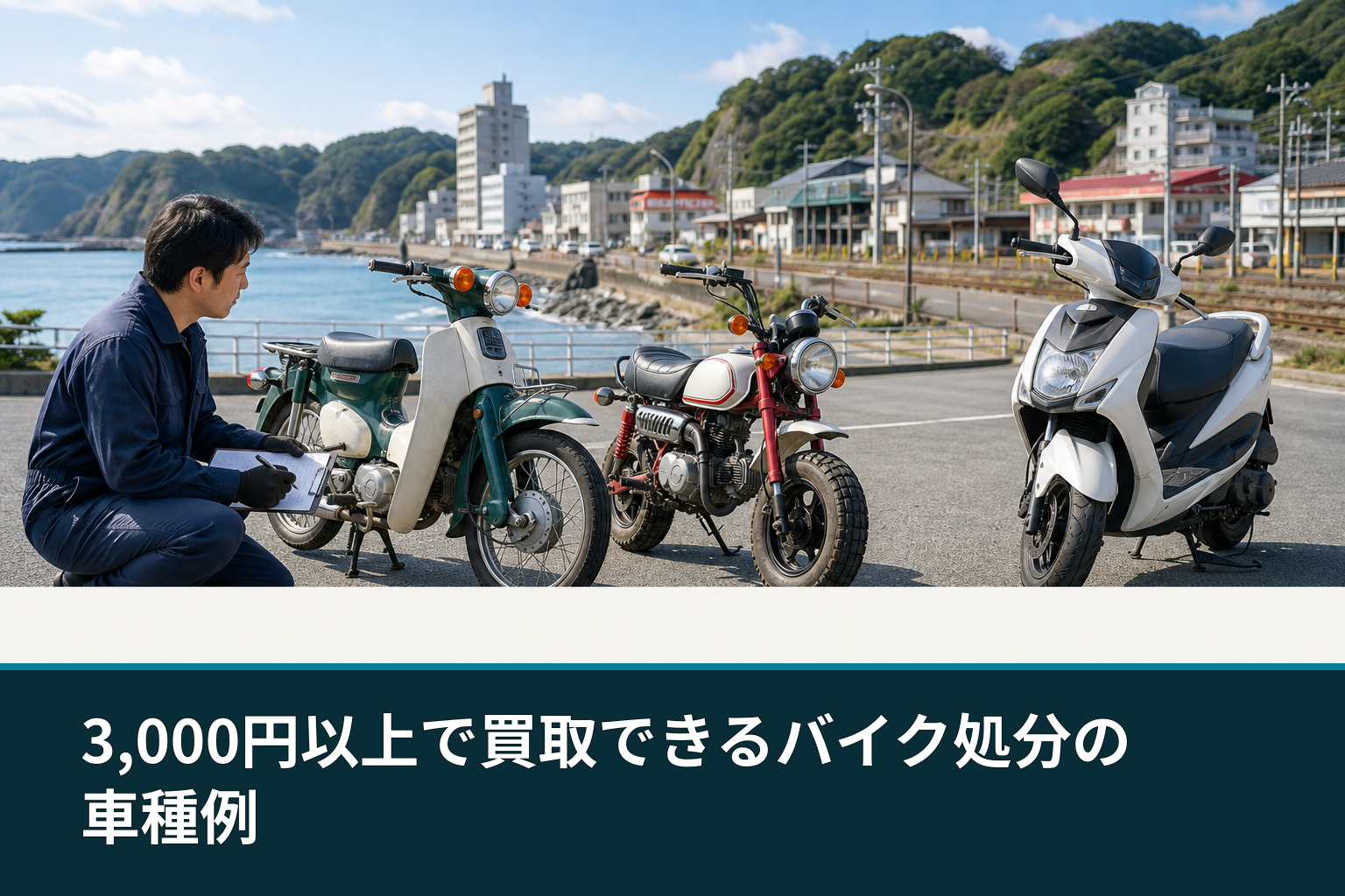 3,000円以上で買取できるバイク処分の車種例