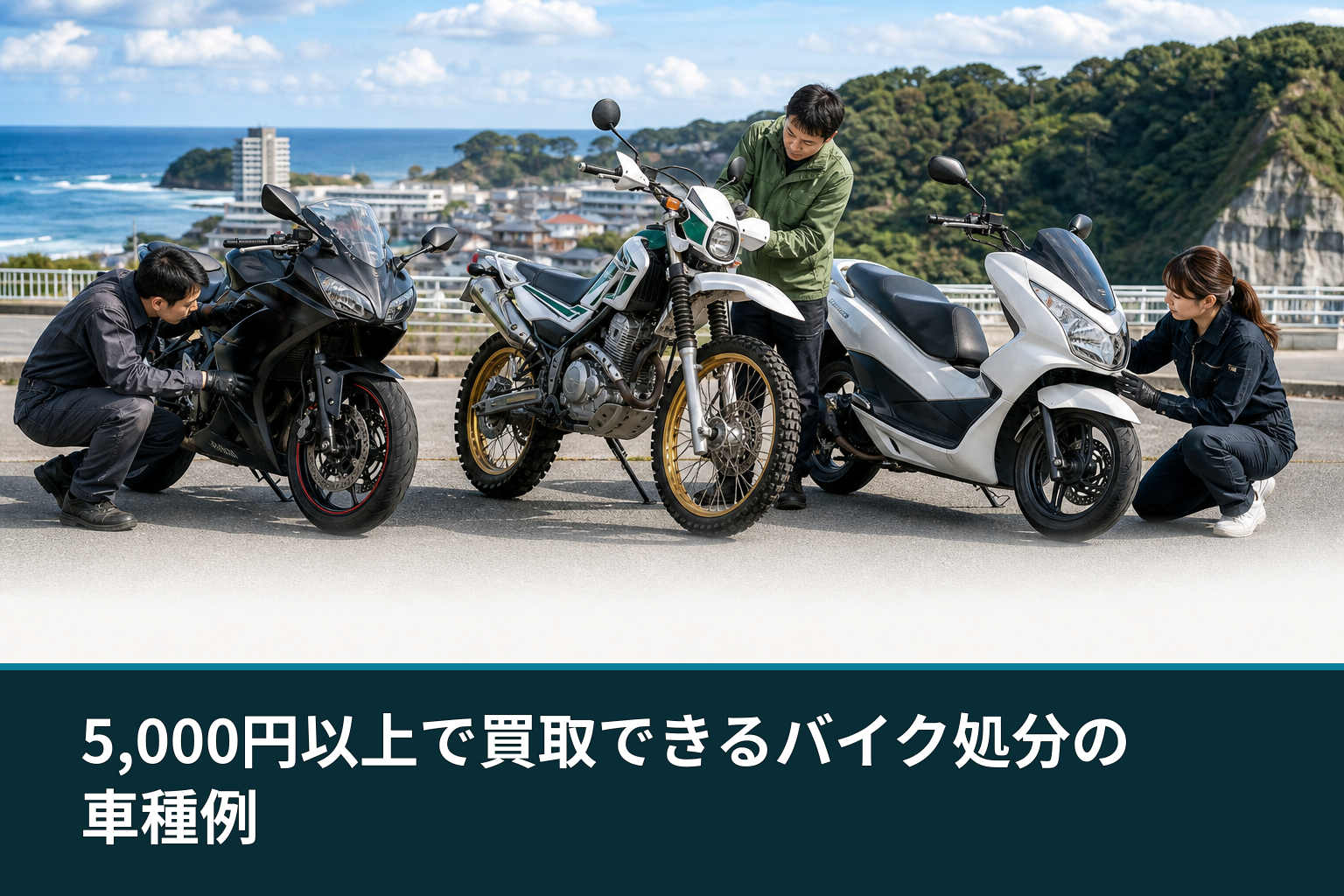 5,000円以上で買取できるバイク処分の車種例