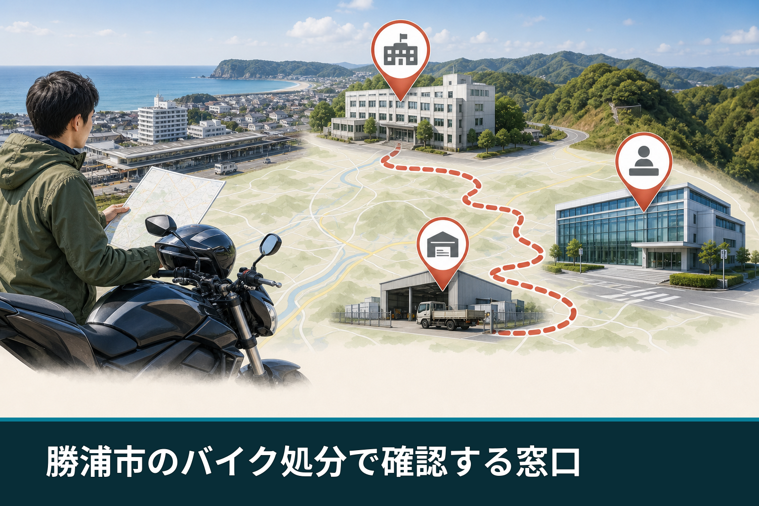 勝浦市のバイク処分で確認する窓口