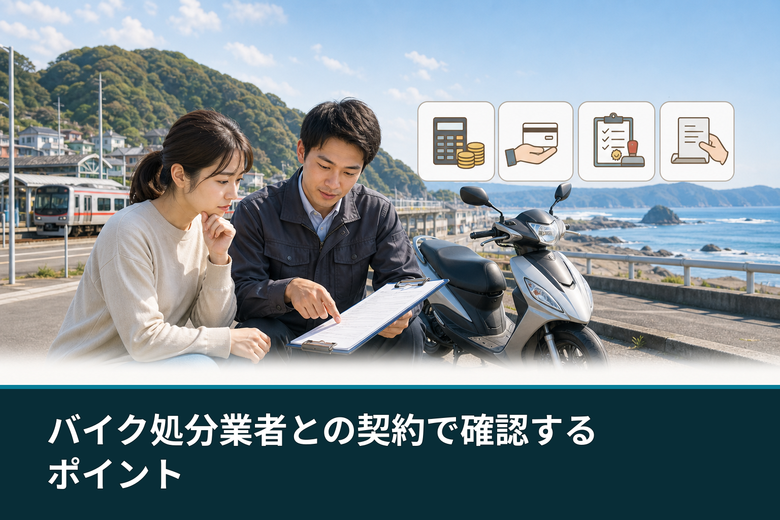バイク処分業者との契約で確認するポイント