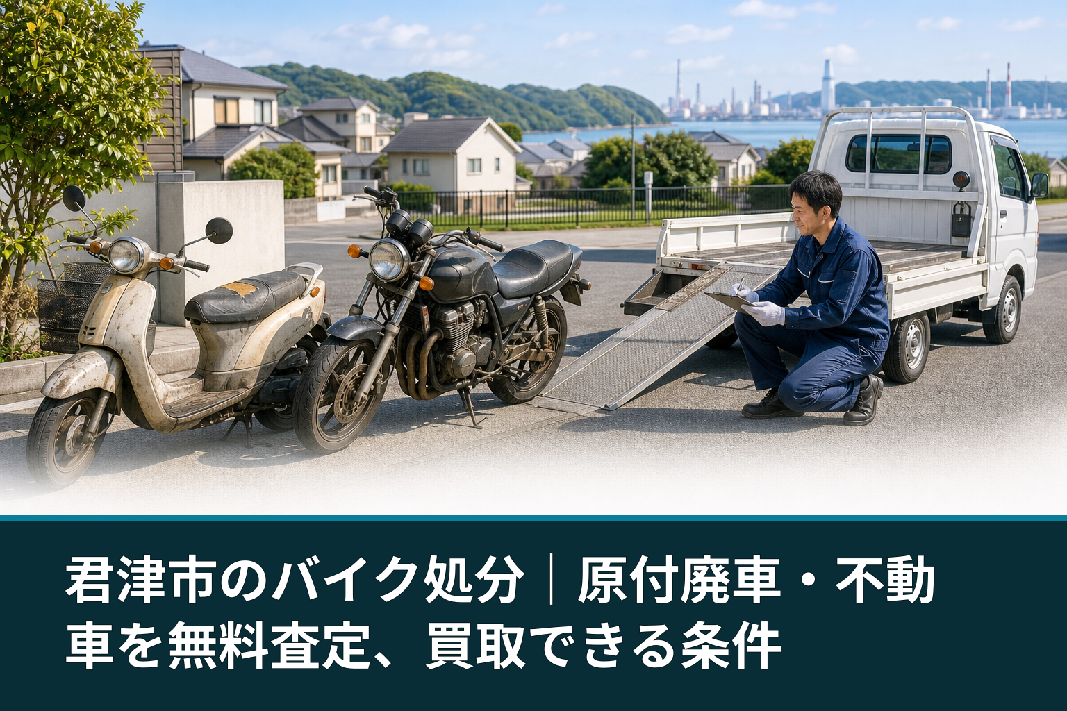 君津市のバイク処分｜原付廃車・不動車を無料査定、買取できる条件