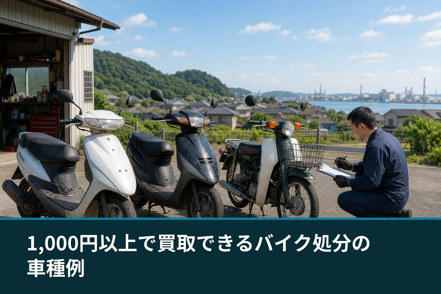1,000円以上で買取できるバイク処分の車種例