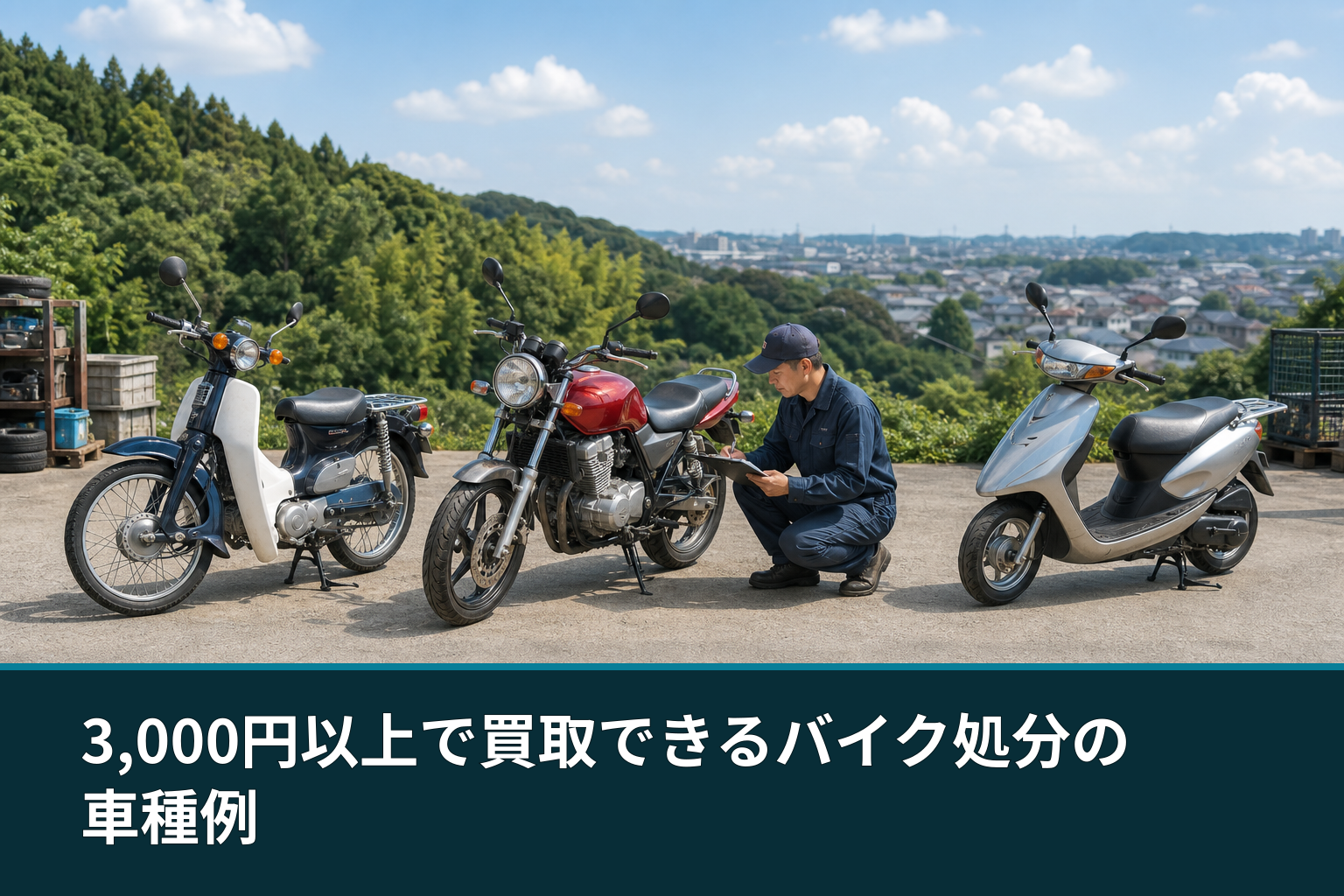 3,000円以上で買取できるバイク処分の車種例
