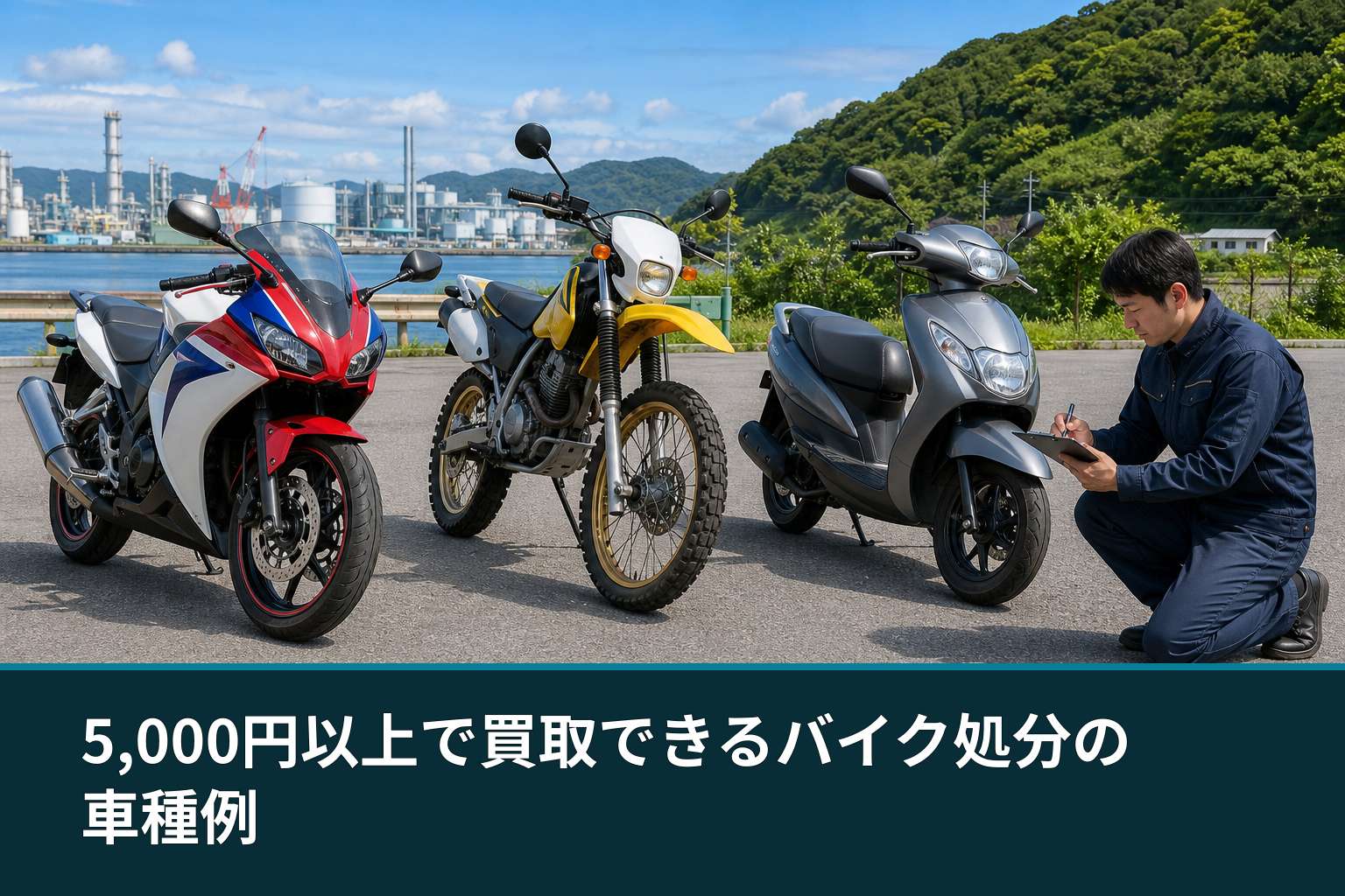 5,000円以上で買取できるバイク処分の車種例