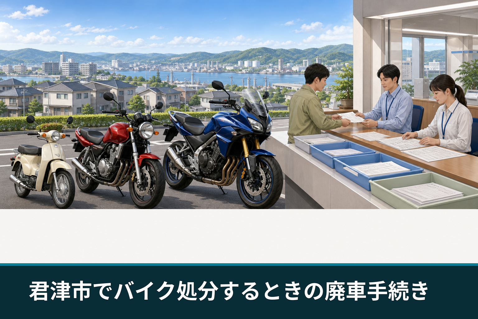 君津市でバイク処分するときの廃車手続き