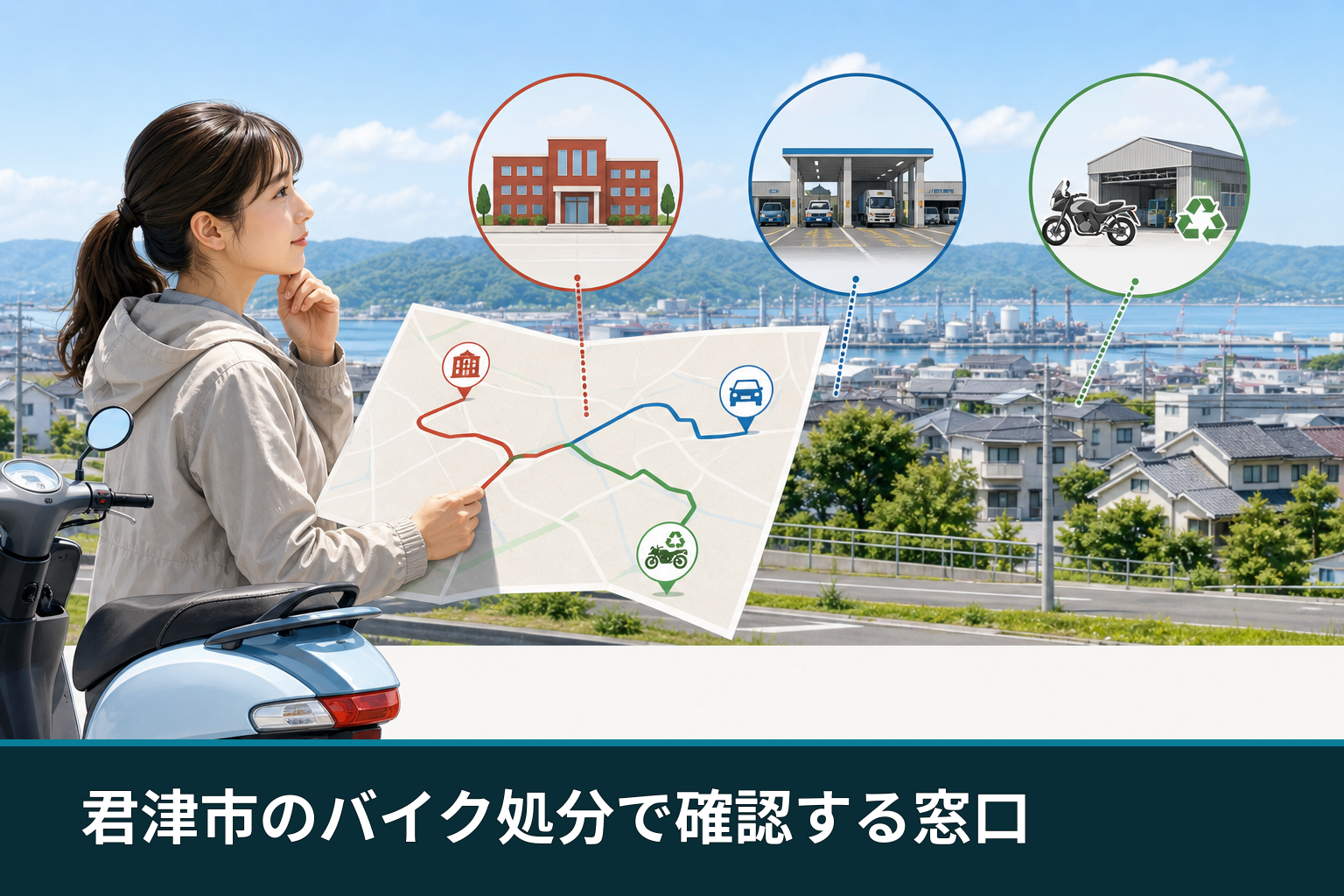 君津市のバイク処分で確認する窓口