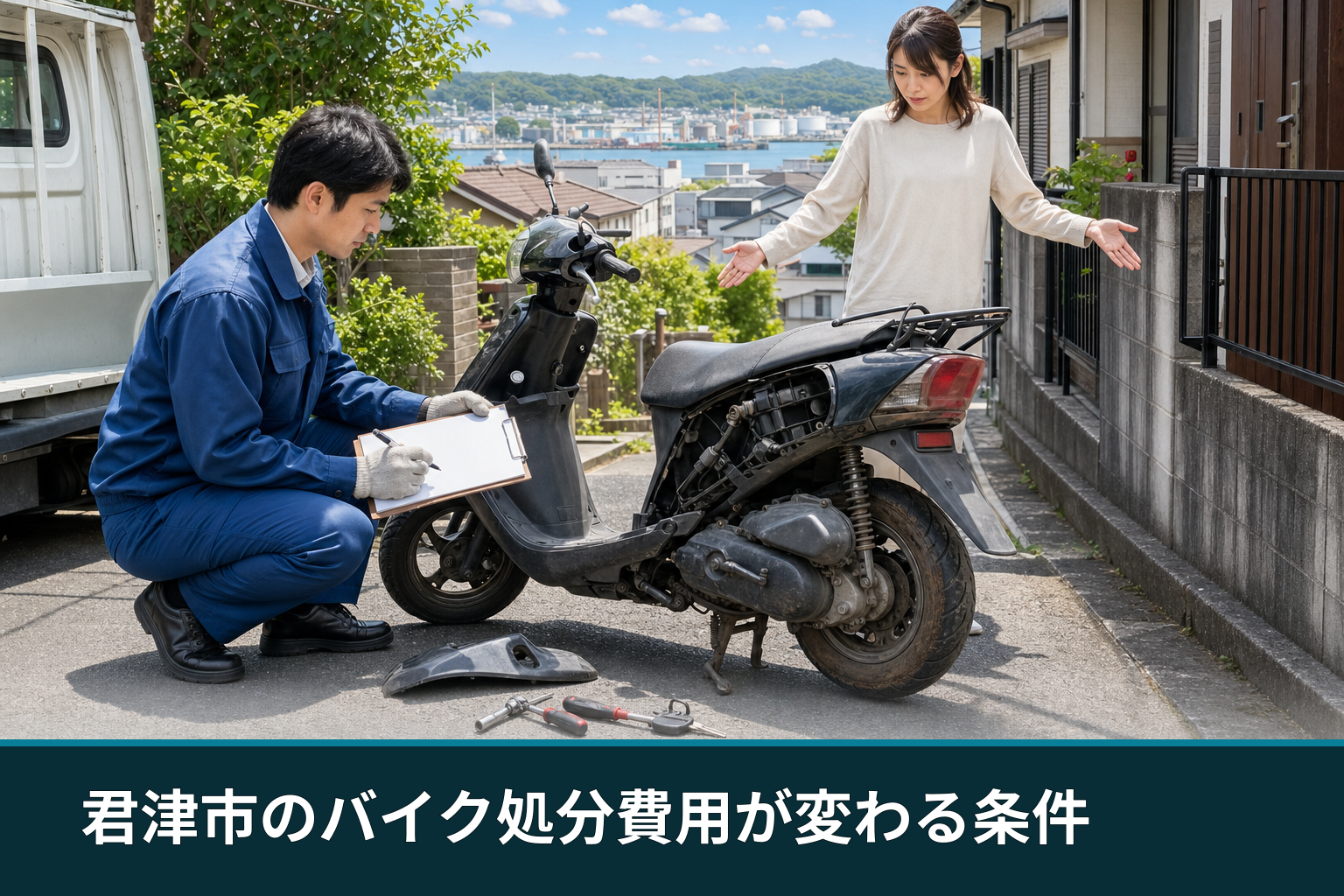 君津市のバイク処分費用が変わる条件