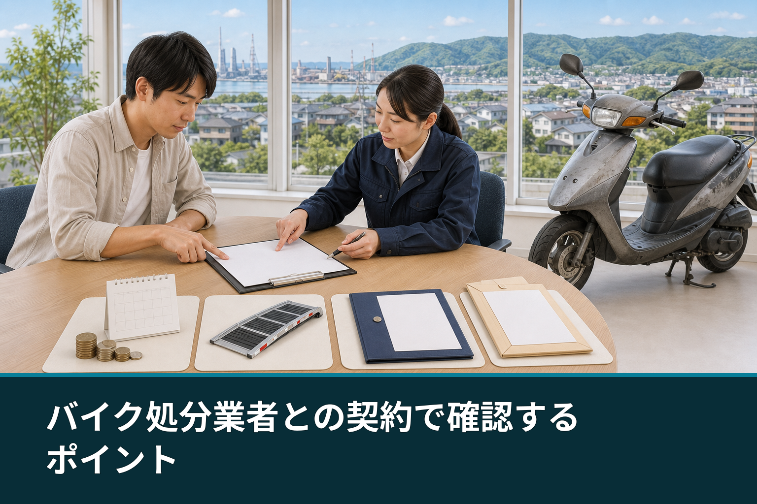 バイク処分業者との契約で確認するポイント