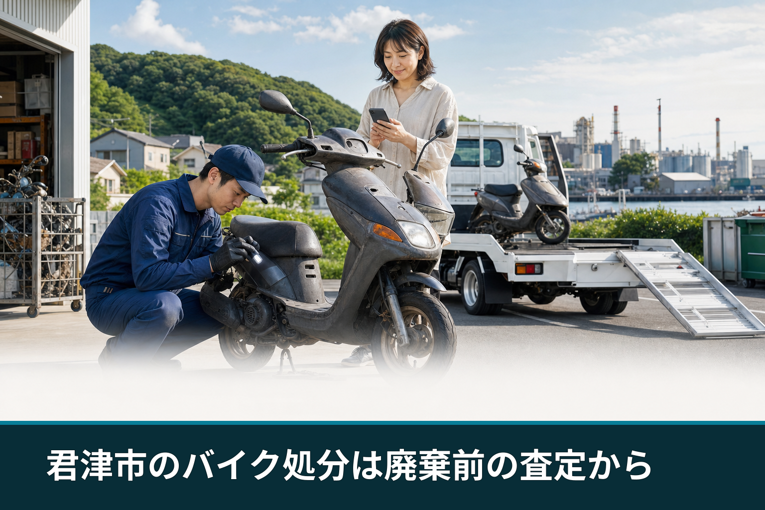 君津市のバイク処分は廃棄前の査定から