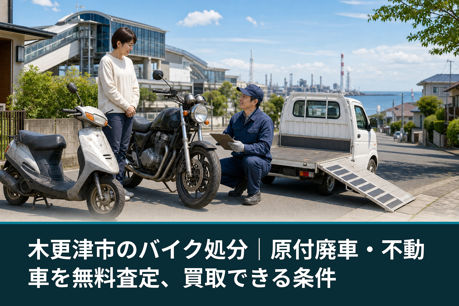 木更津市のバイク処分|原付廃車・不動車を無料査定、買取できる条件