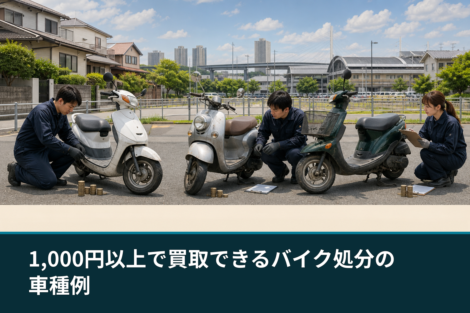 1,000円以上で買取できるバイク処分の車種例