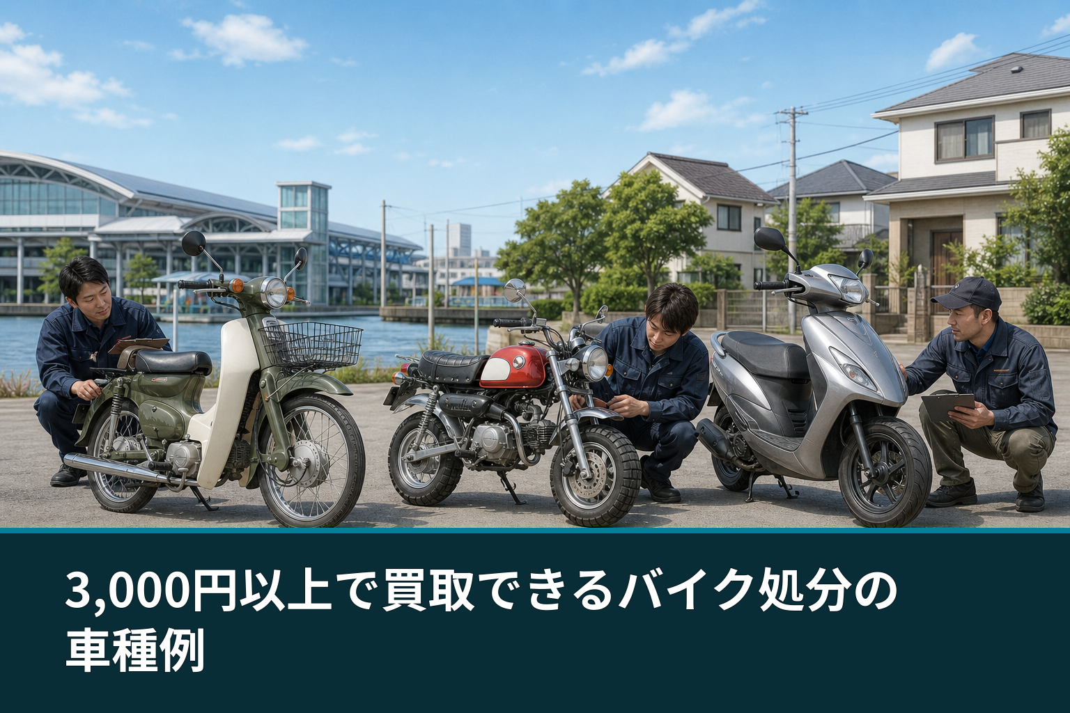 3,000円以上で買取できるバイク処分の車種例