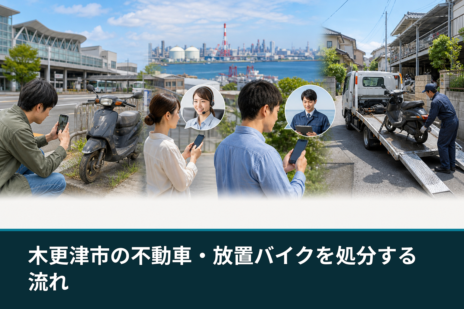 木更津市の不動車・放置バイクを処分する流れ