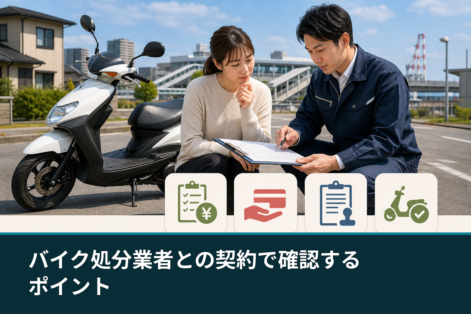 バイク処分業者との契約で確認するポイント