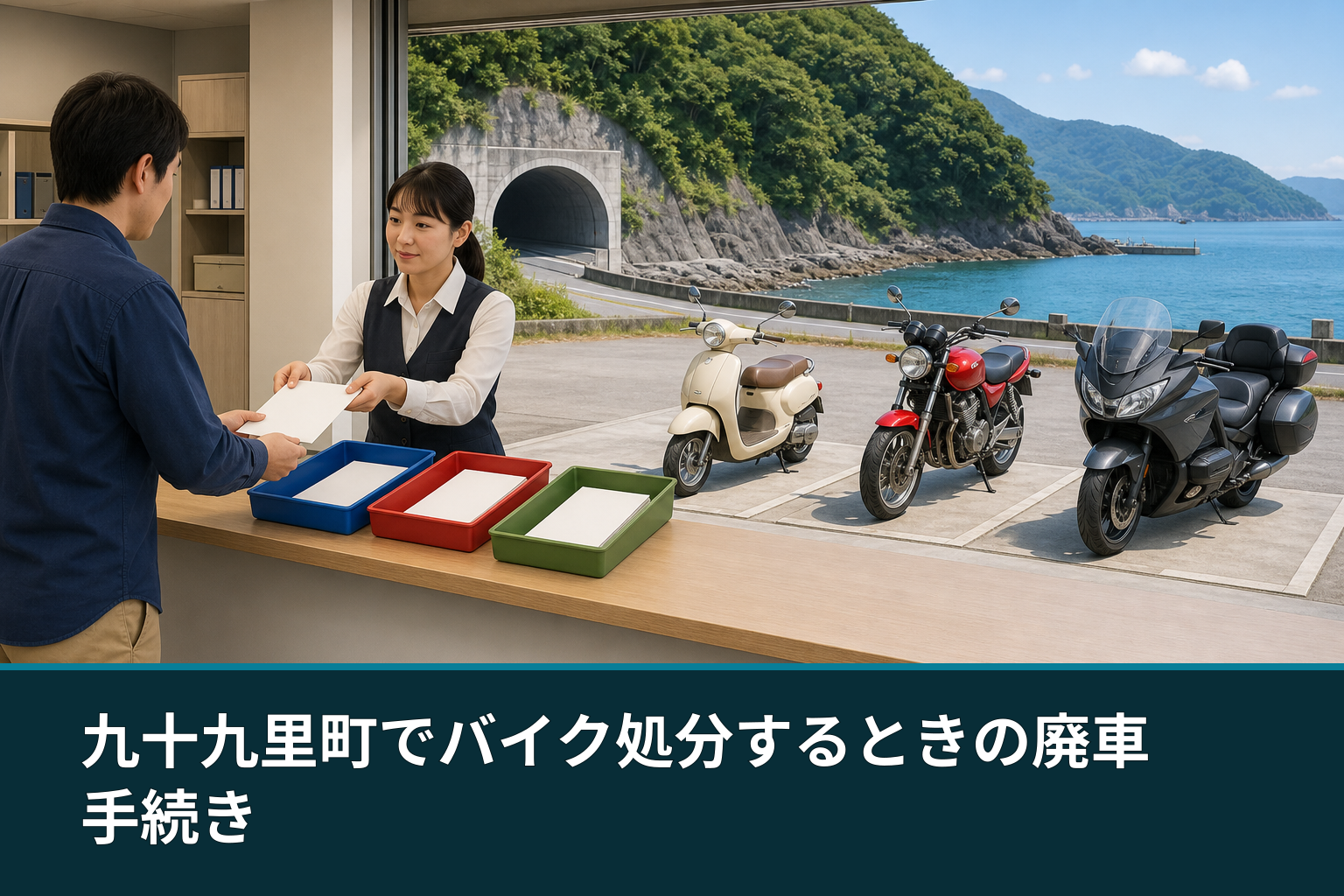 九十九里町でバイク処分するときの廃車手続き