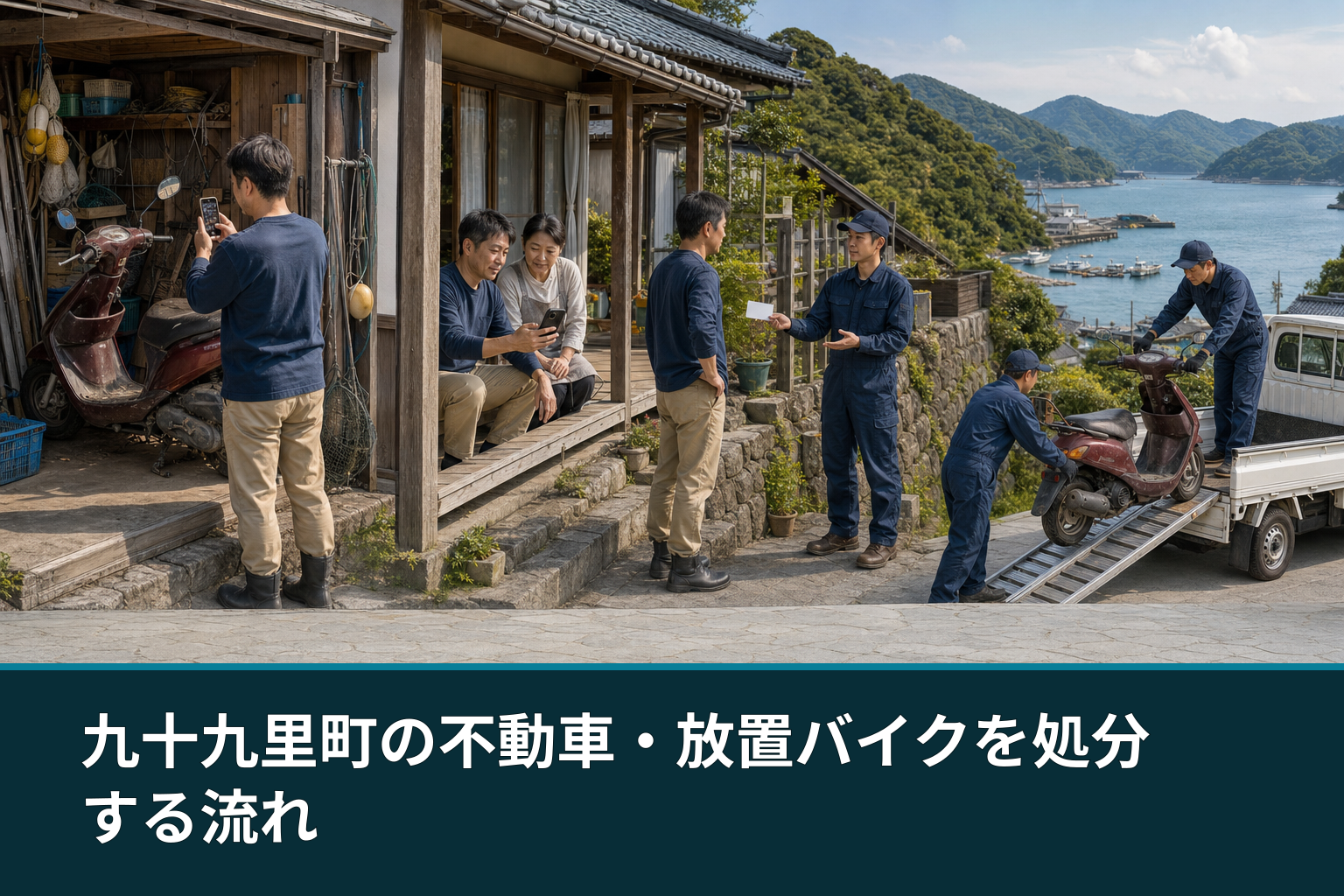 九十九里町の不動車・放置バイクを処分する流れ