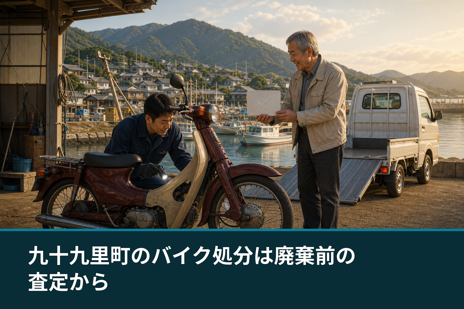 九十九里町のバイク処分は廃棄前の査定から
