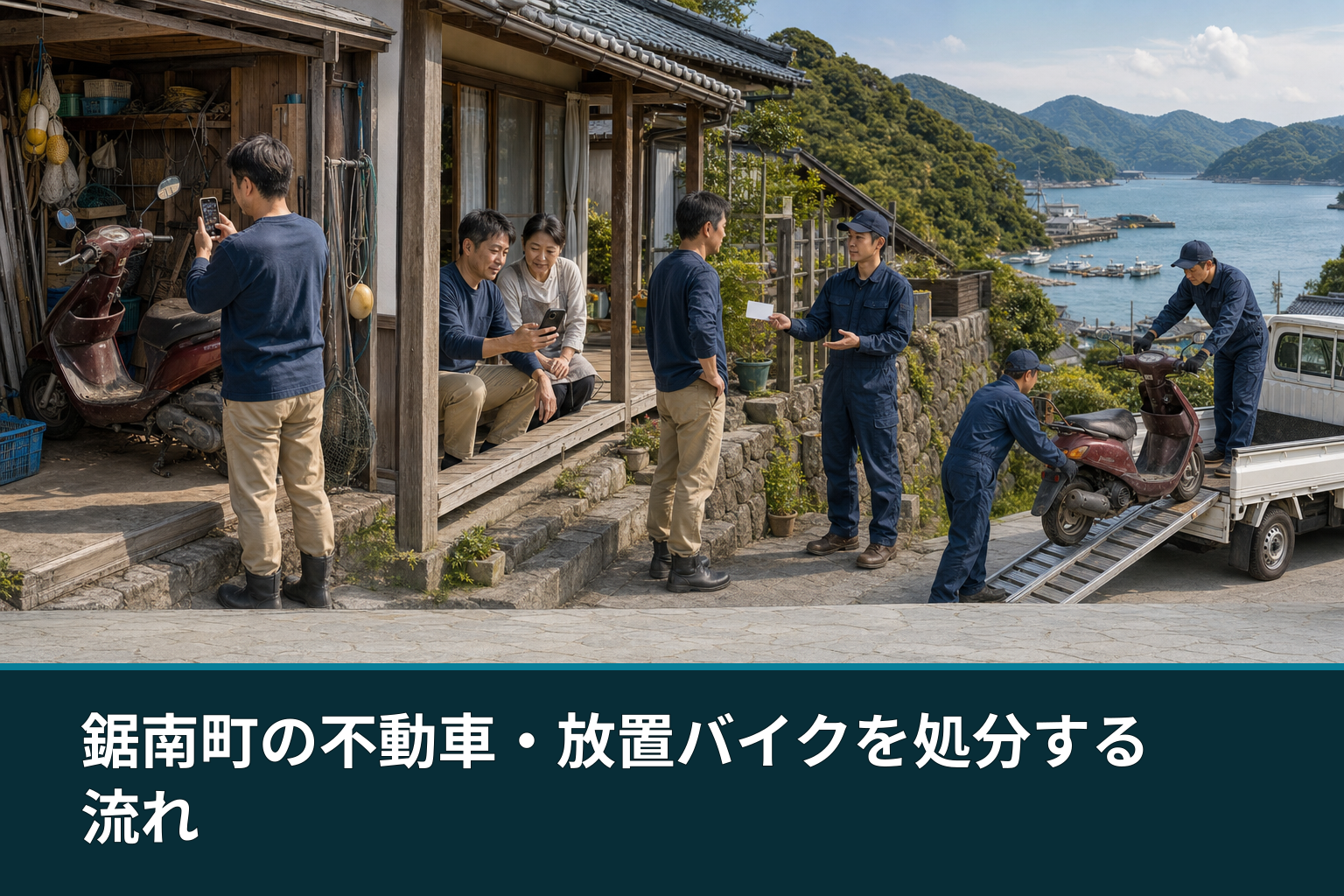鋸南町の不動車・放置バイクを処分する流れ