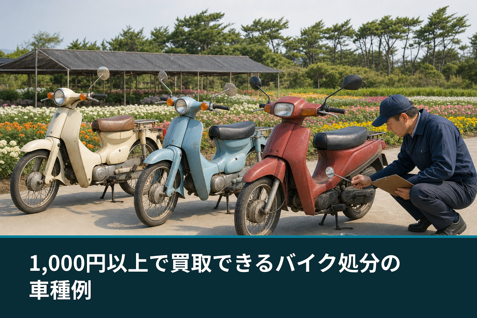 1,000円以上で買取できるバイク処分の車種例