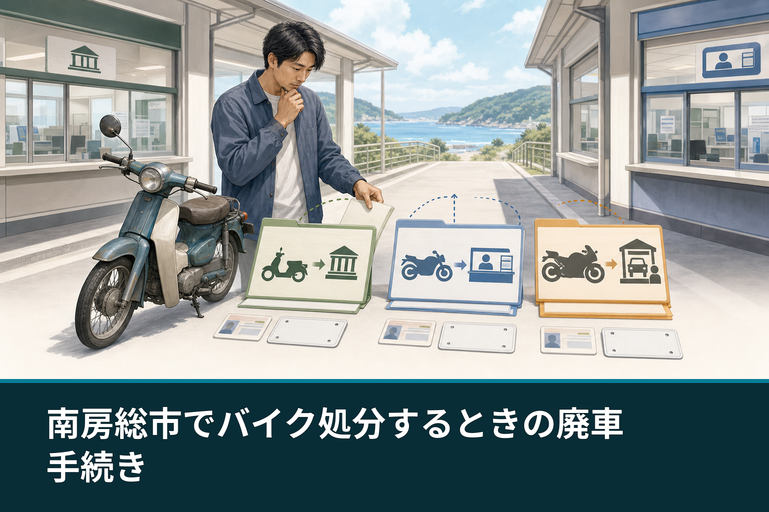 南房総市でバイク処分するときの廃車手続き