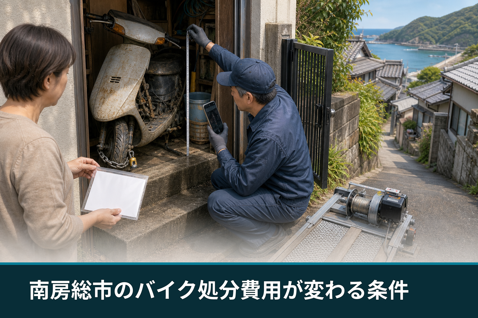 南房総市のバイク処分費用が変わる条件