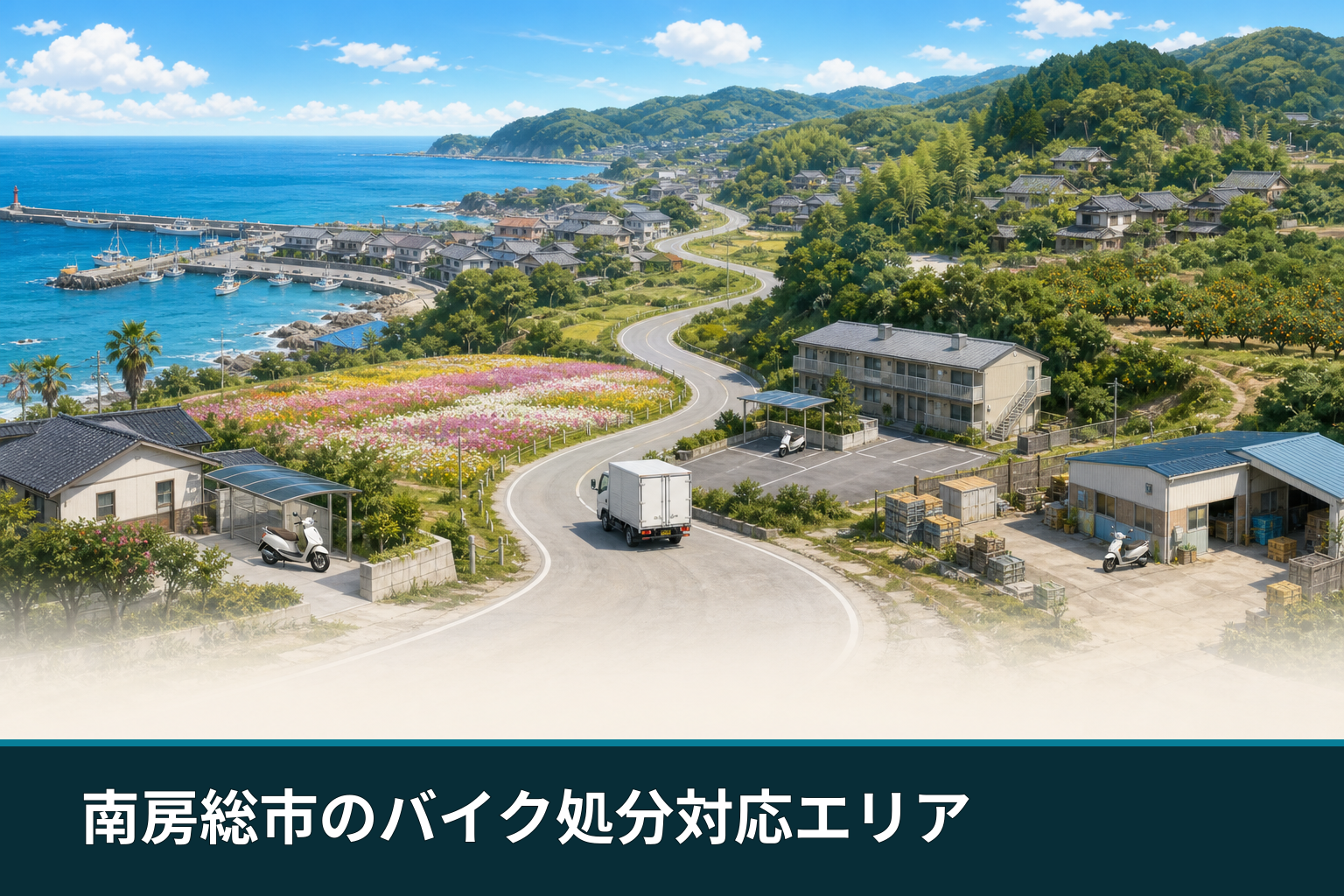 南房総市のバイク処分対応エリア
