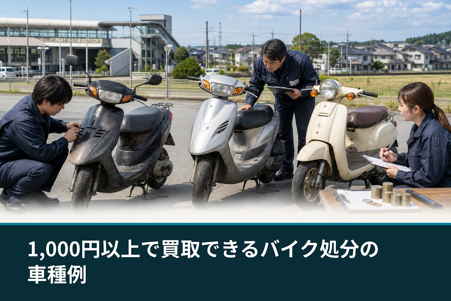 1,000円以上で買取できるバイク処分の車種例